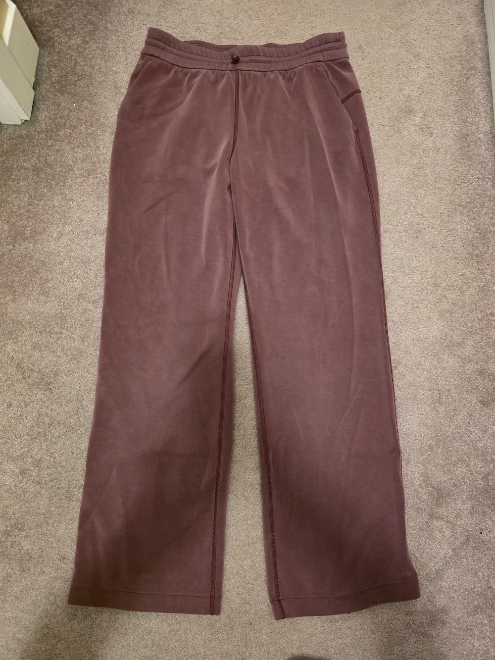 Lululemon Maroon Straight-Leg Sweatpants
